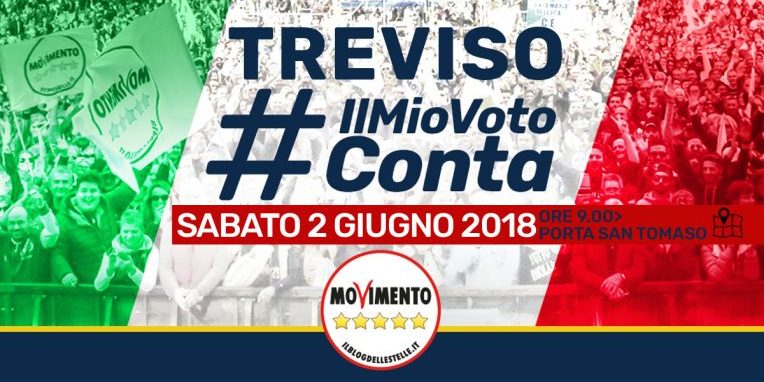2 giugno 2018 #IlMioVotoConta Treviso 2 giugno 2018 #IlMioVotoConta Treviso